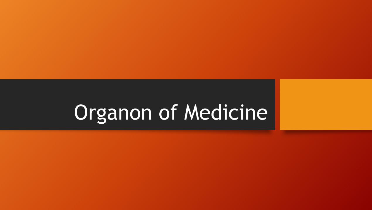Organon of Medicine and its Different editions