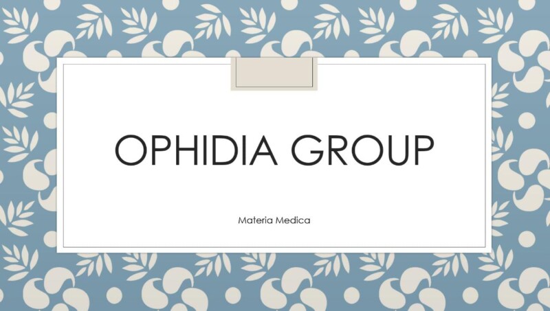Ophidia Group (Materia Medica)