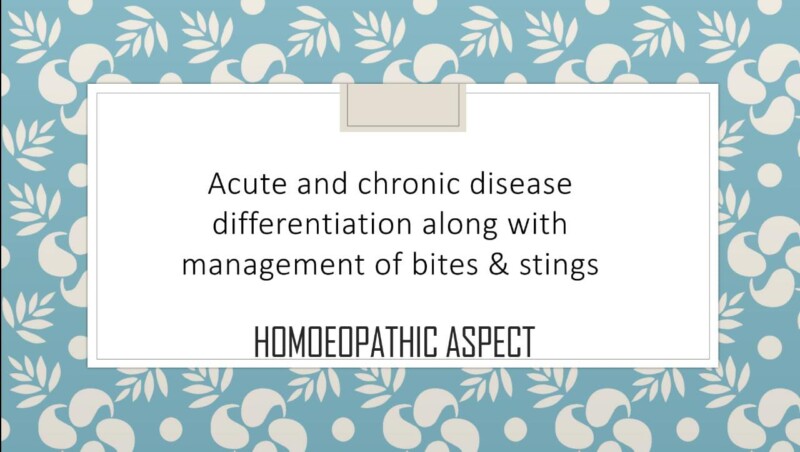 Homoeopathic Aspect