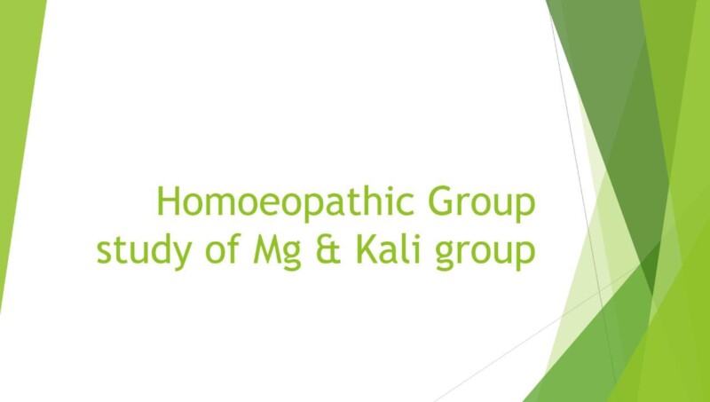 Group study of Mg & KALI grp.
