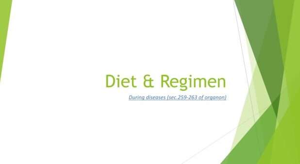 DIET AND REGIMEN