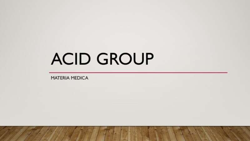 Acid Group (Materia Medica)