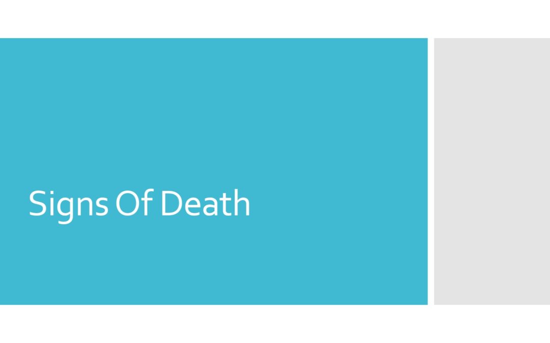 Signs Of Death