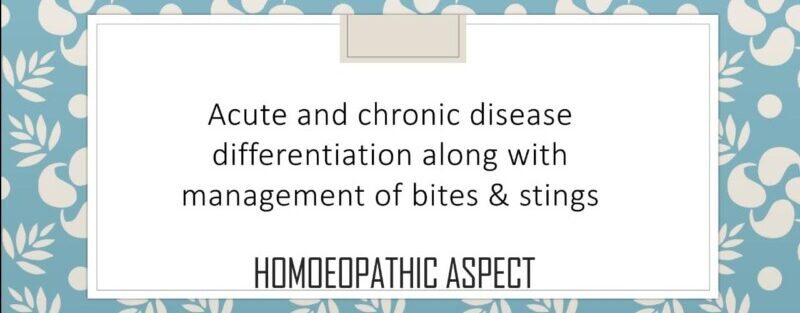 acute & chronic disease