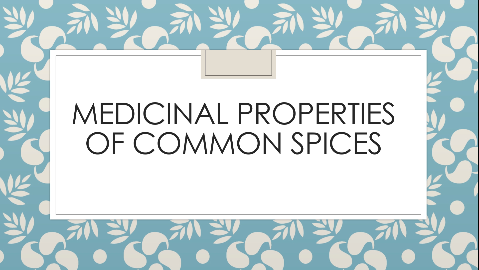Common spices