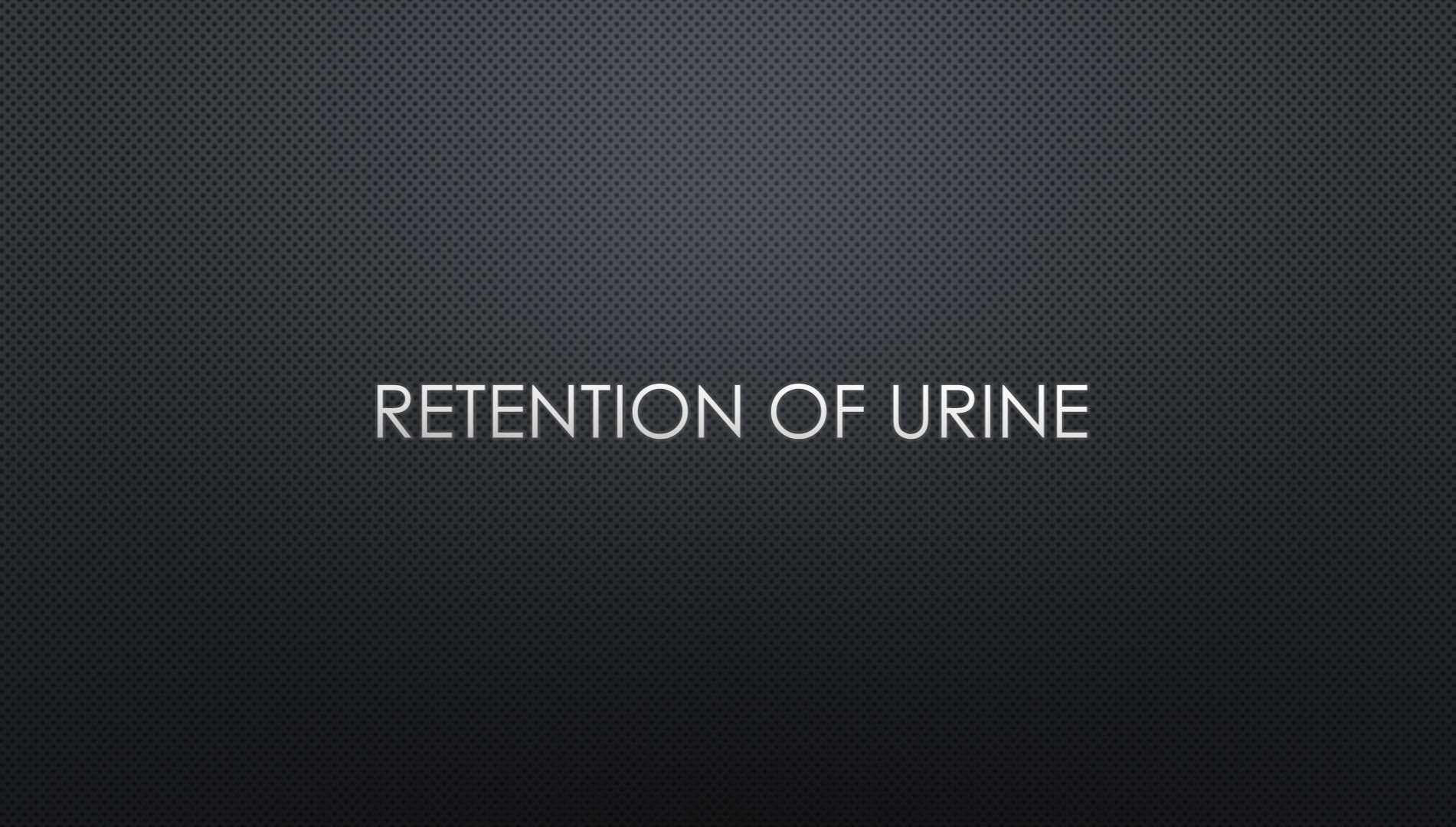 Urine Retention