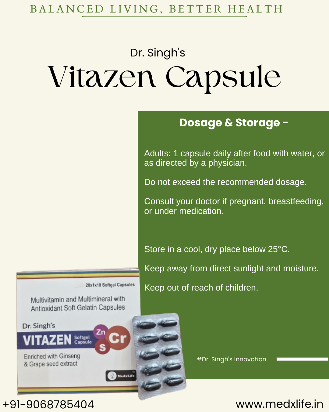 Dr. Singh's Vitazen Capsule - Image 4